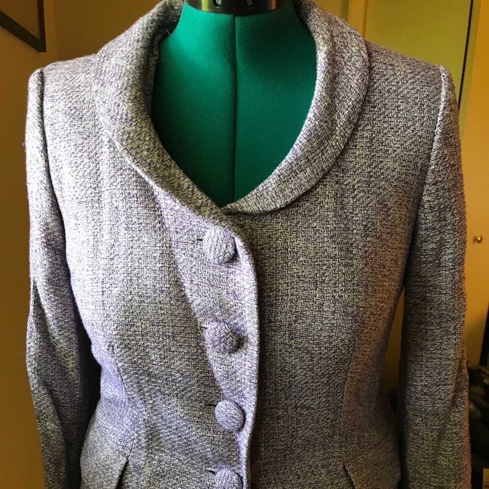 Pendleton Purple Tweed Blazer 10